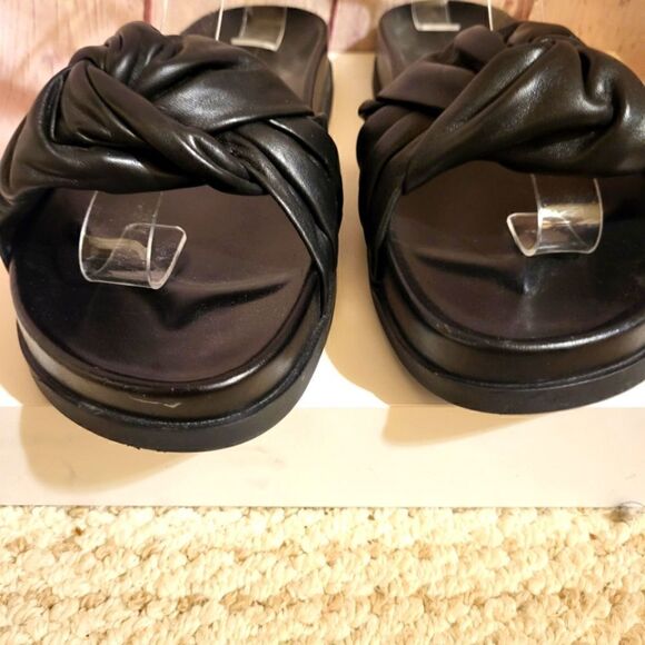 Rebecca Minkoff "Valeraine" Black Buttery Soft Leather Slide Sandals Sz.10 $295 - Picture 5 of 9